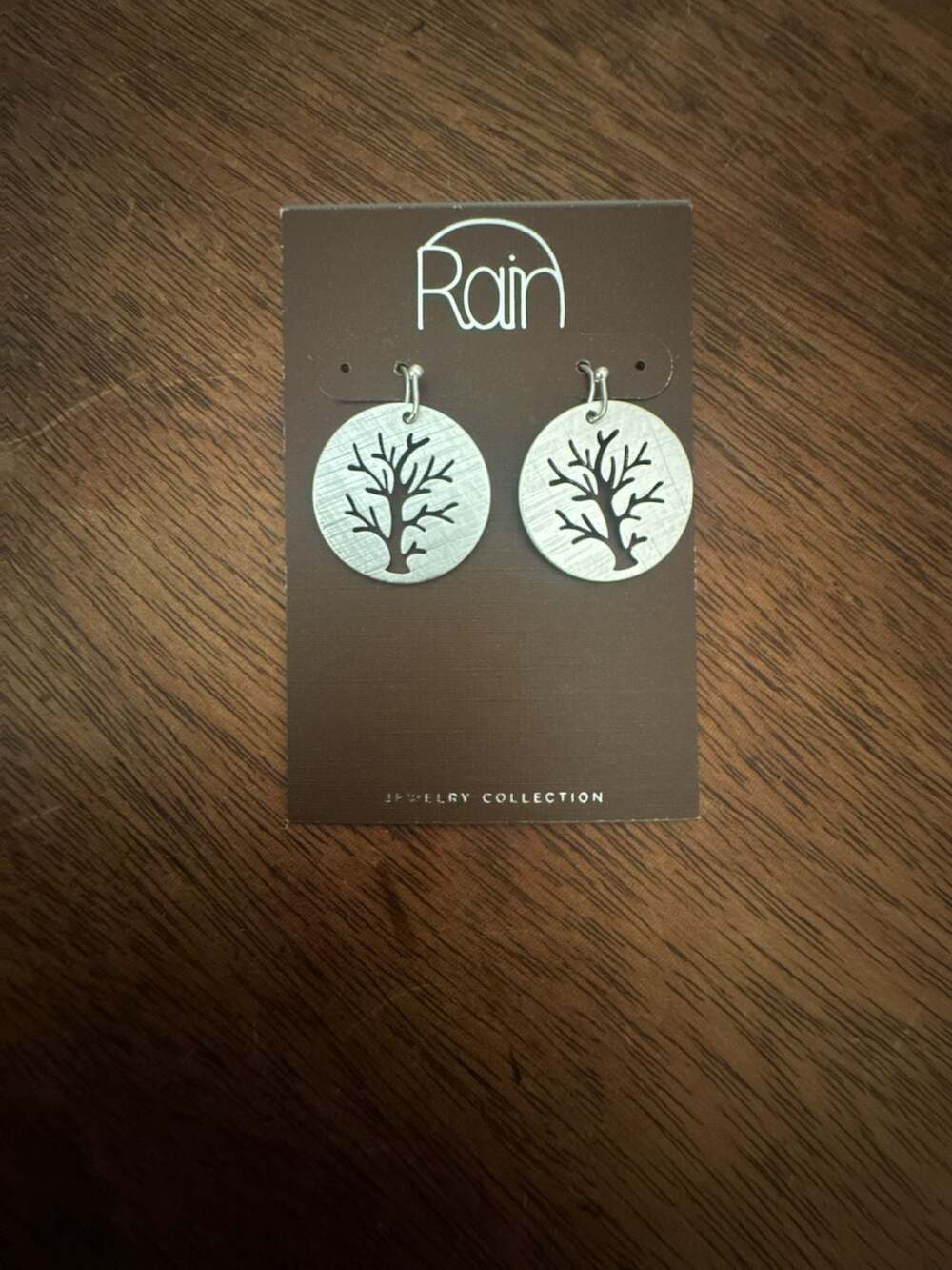 Rain Jewelry Collection Brushed Silver Tone Tree Cutout Dangle Earrings